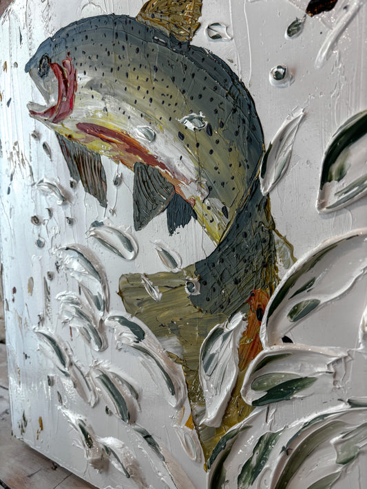 "FLY HIGH: CUTTHROAT" - 24" x 24"