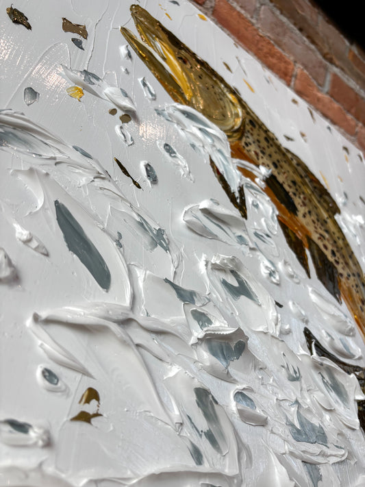 "FLY HIGH: BROWN" - 24" x 24"