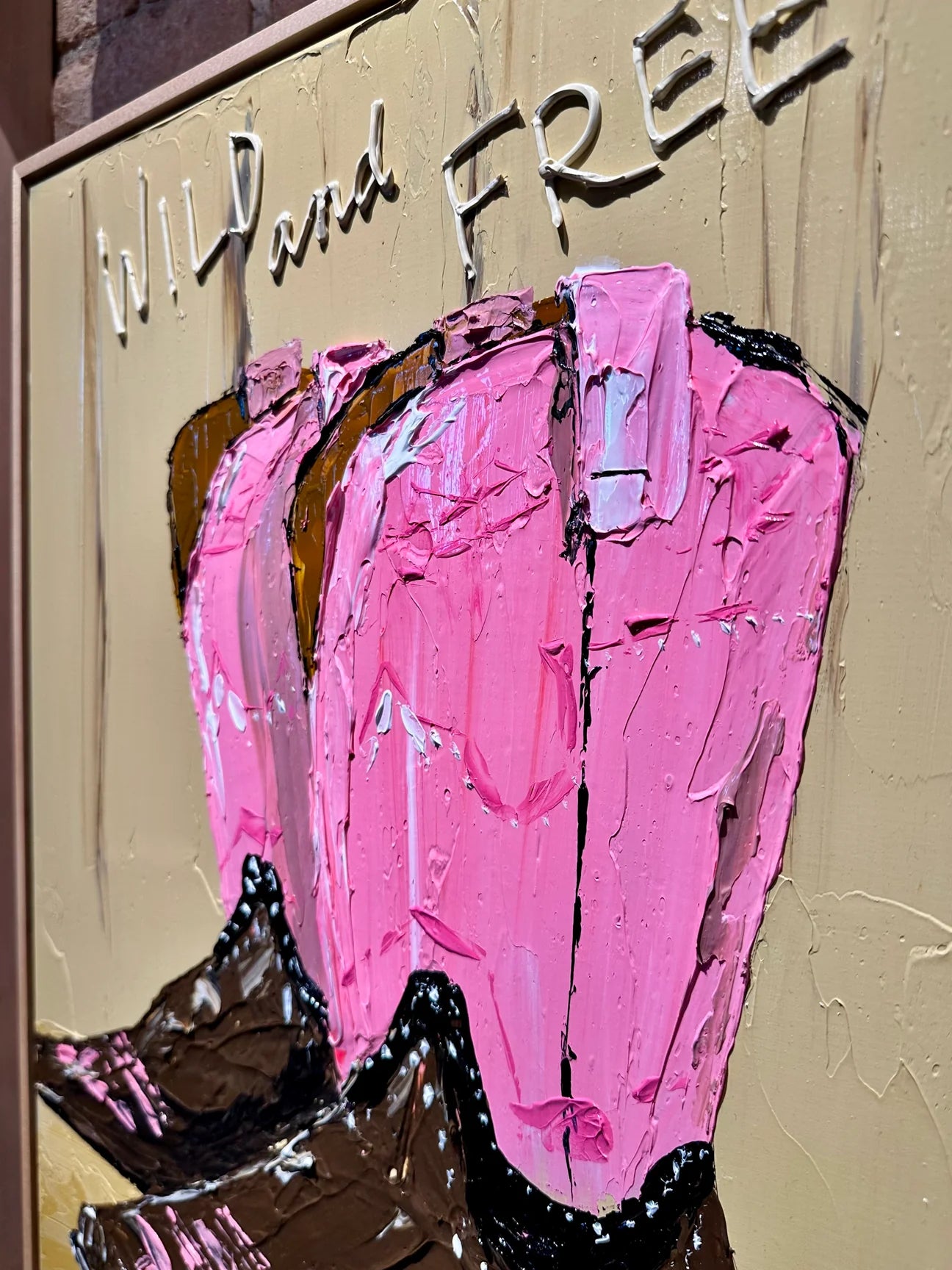 "COWGIRL BOOTS: WILD AND FREE" - 20" x 16"