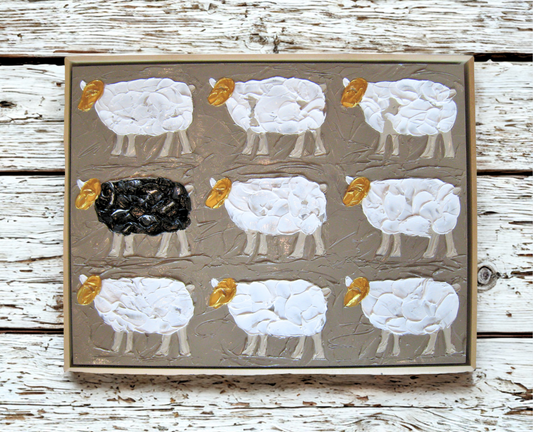 "ABUNDANCE: BLACK SHEEP" - 16" x 20"
