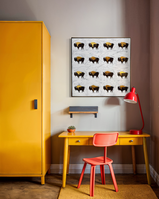 "ABUNDANCE: STAY GOLD" - 36" x 36"