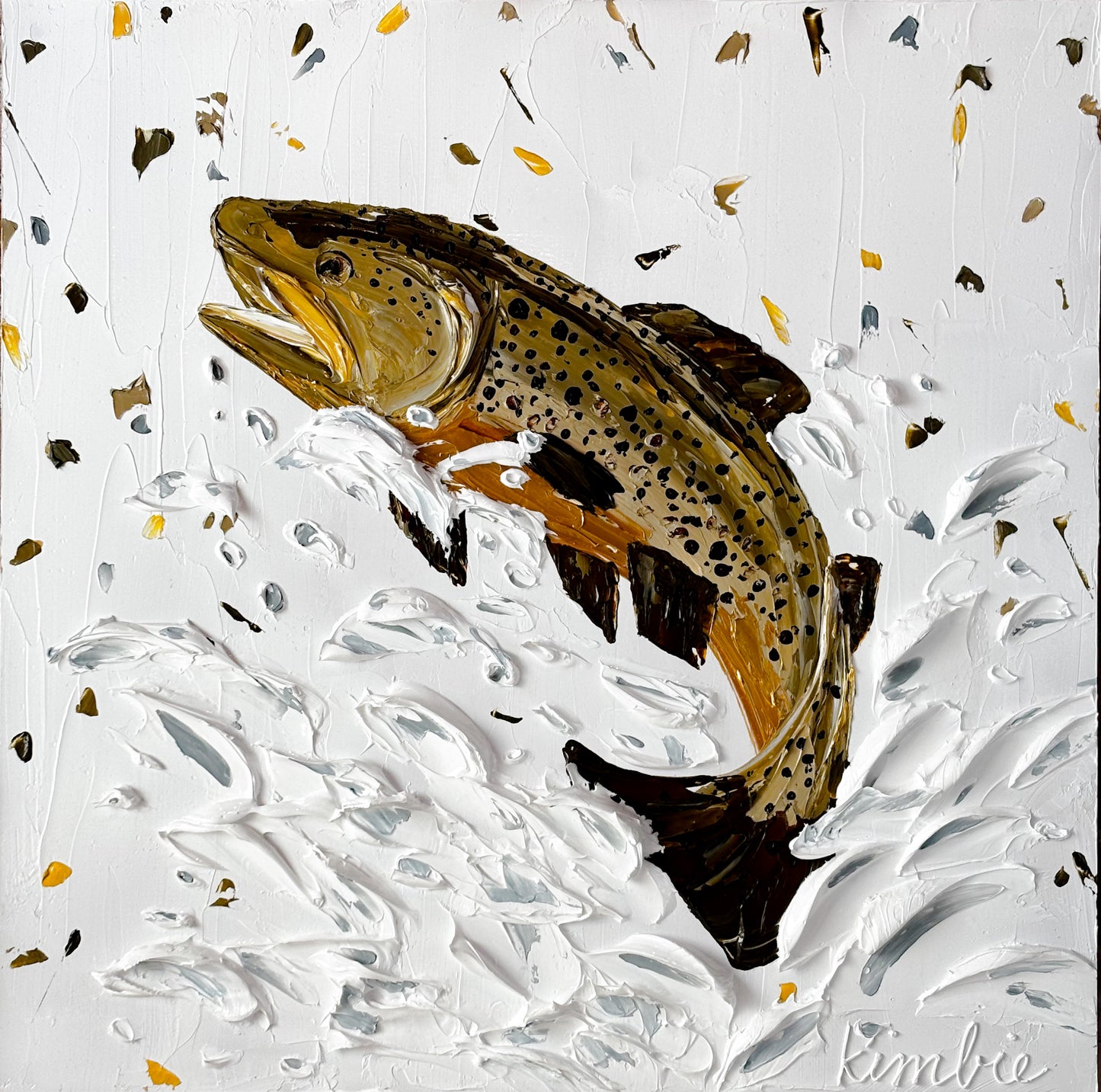 "FLY HIGH: BROWN" - 24" x 24"