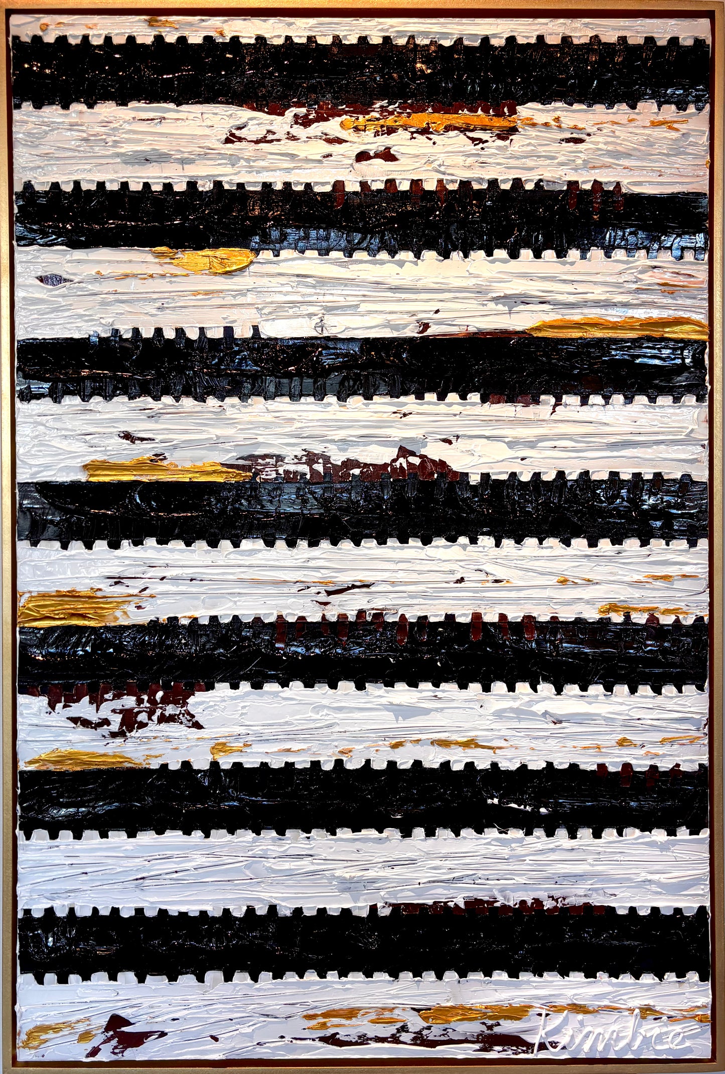 "LEATHER AND LACE I" - 36" x 24"