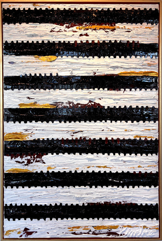 "LEATHER AND LACE I" - 36" x 24"