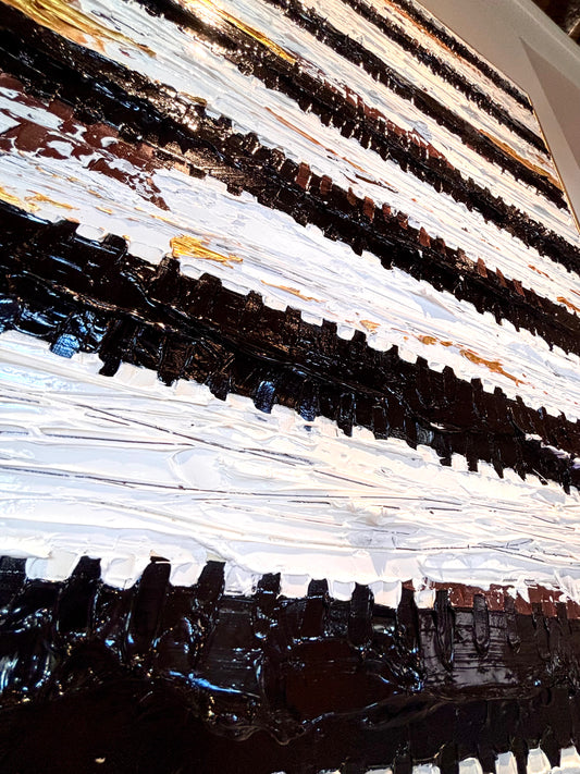 "LEATHER AND LACE I" - 36" x 24"