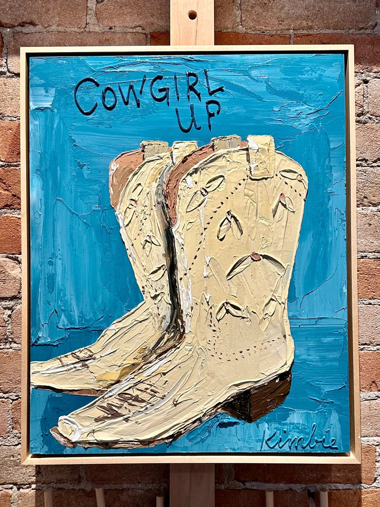 "COWGIRL BOOTS: COWGIRL UP" - 20" x 16"