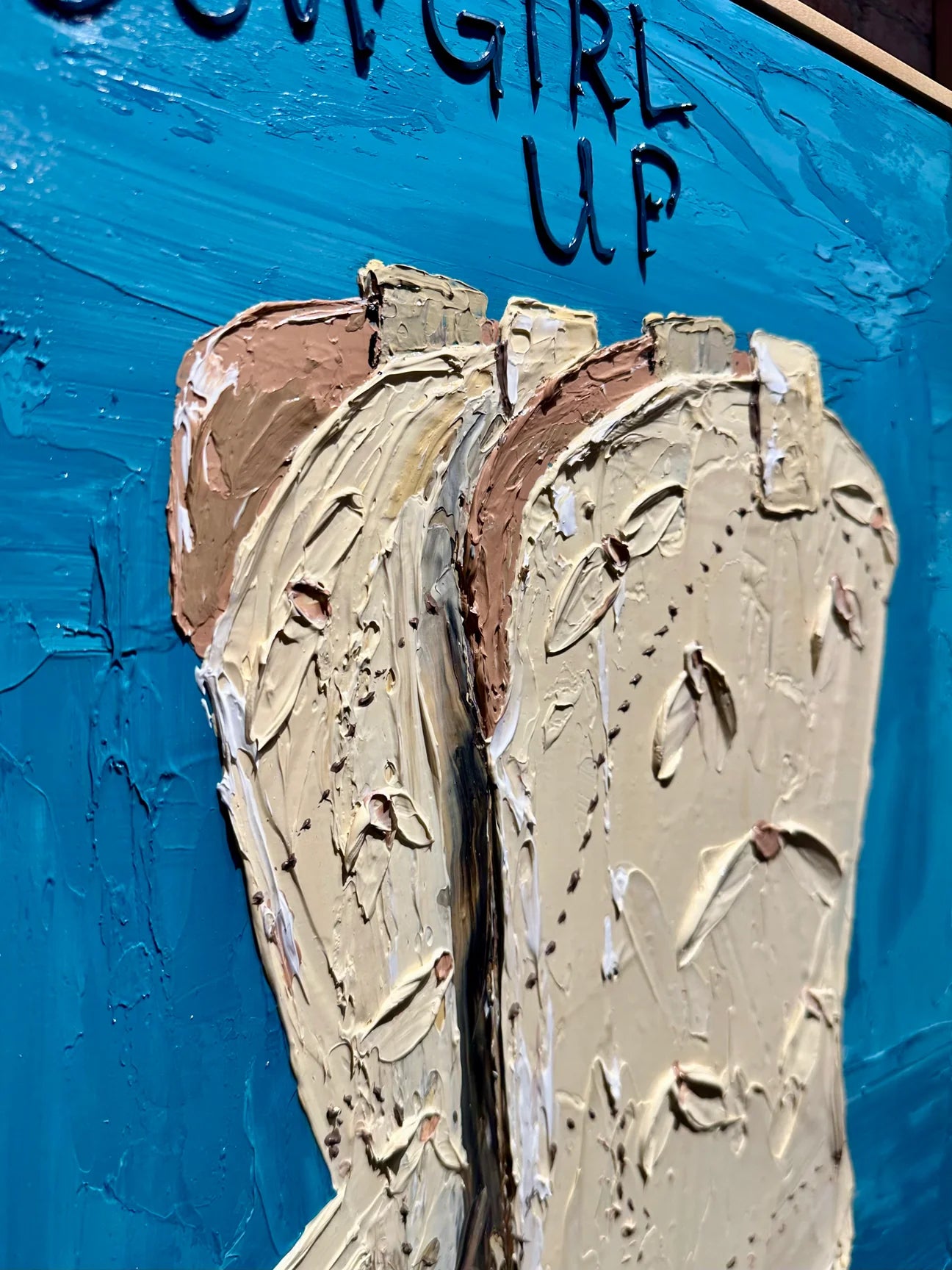 "COWGIRL BOOTS: COWGIRL UP" - 20" x 16"