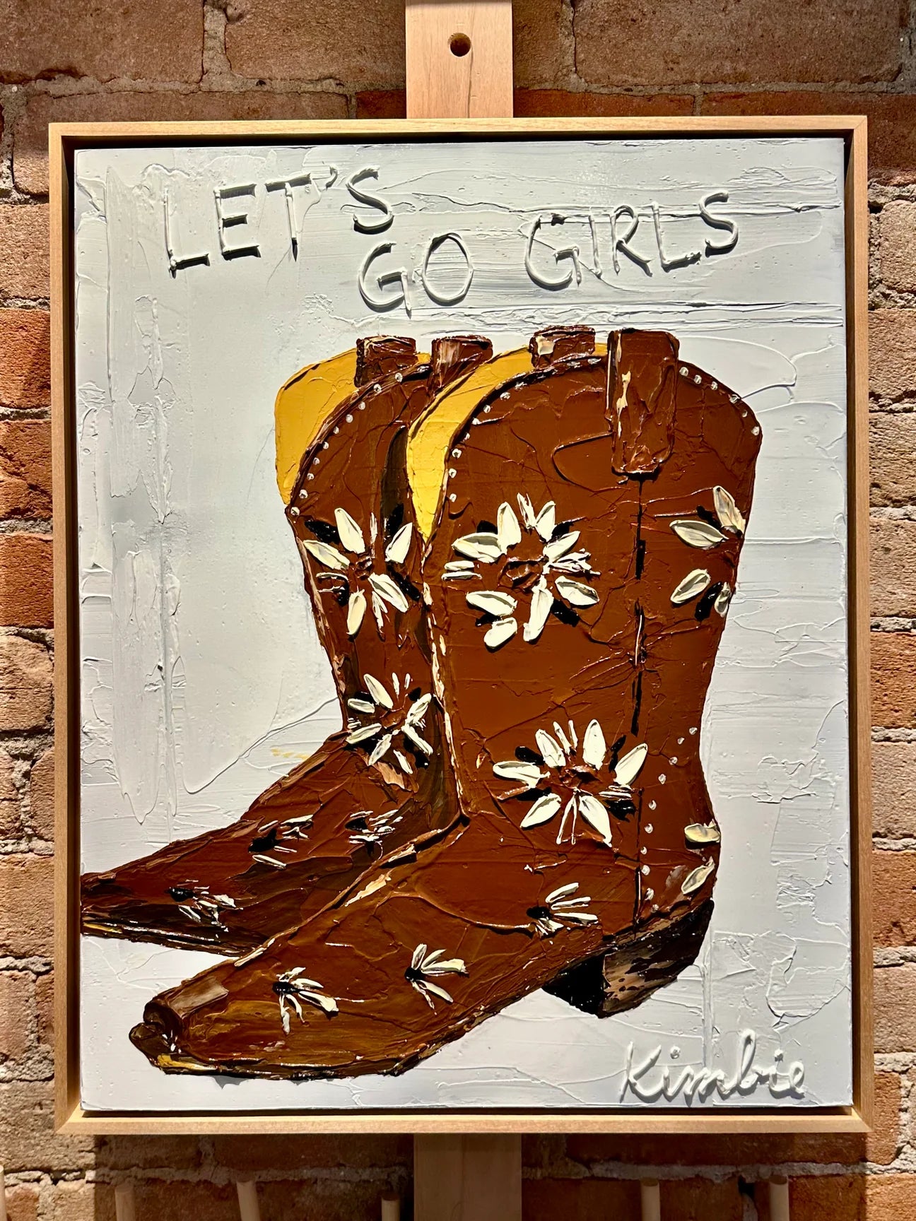 "COWGIRL BOOTS: LET'S GO GIRLS" - 16" x 20"