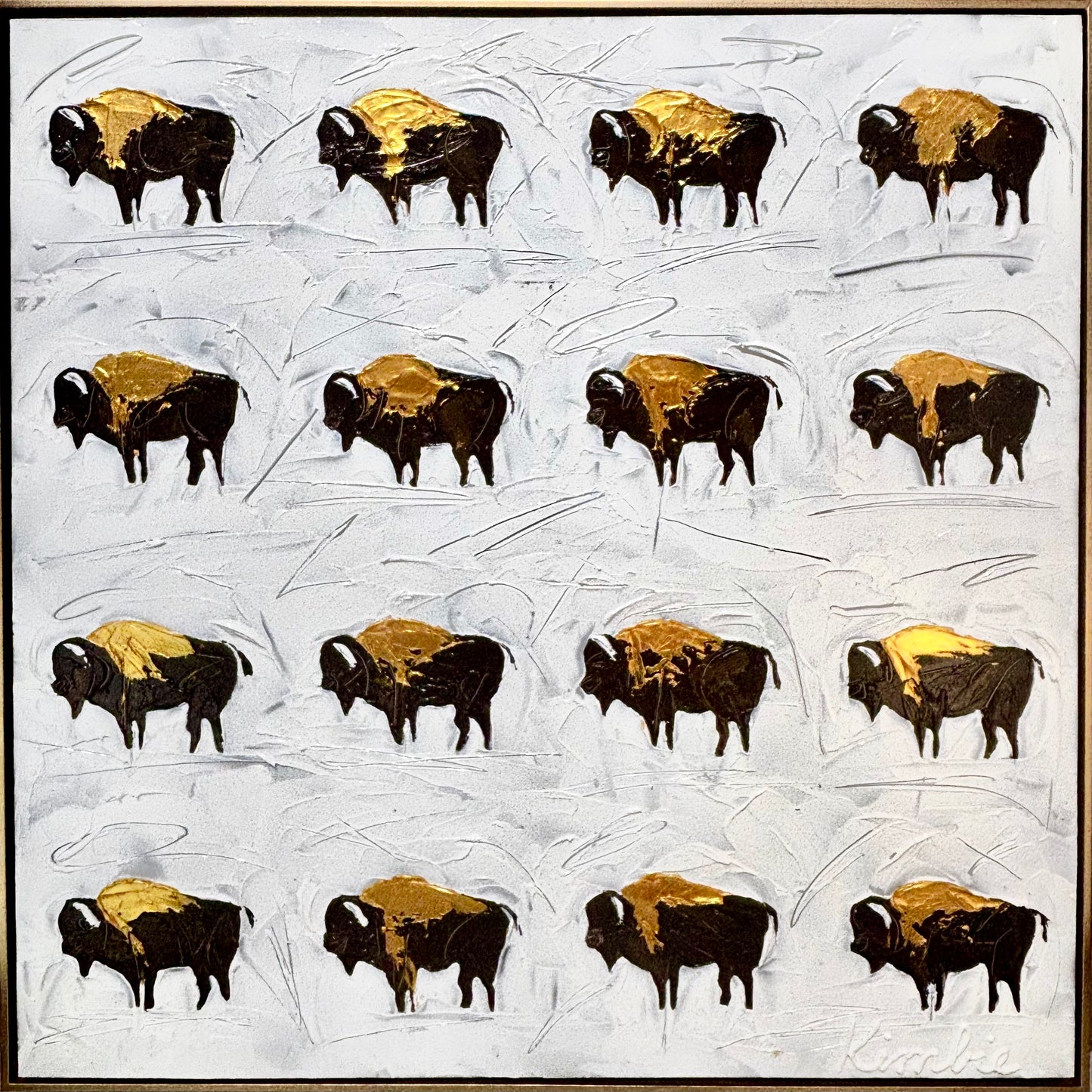 "ABUNDANCE: STAY GOLD" - 36" x 36"