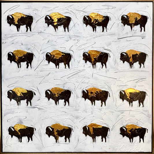 "ABUNDANCE: STAY GOLD" - 36" x 36"