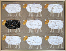 Load image into Gallery viewer, &quot;ABUNDANCE: BLACK SHEEP&quot; - 16&quot; x 20&quot;
