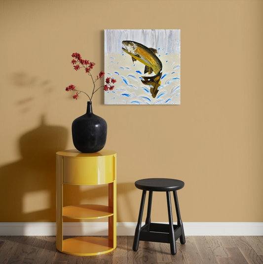 "FLY HIGH: BROWN" - 24" x 24"
