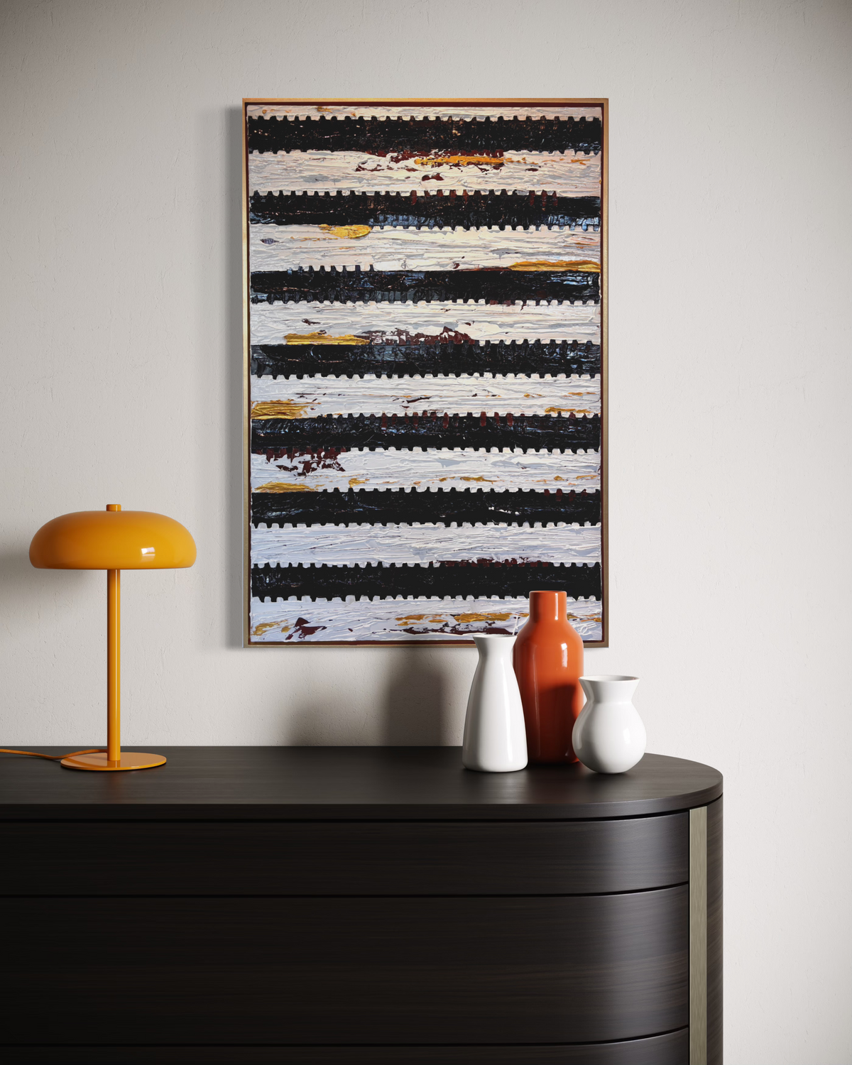 "LEATHER AND LACE I" - 36" x 24"