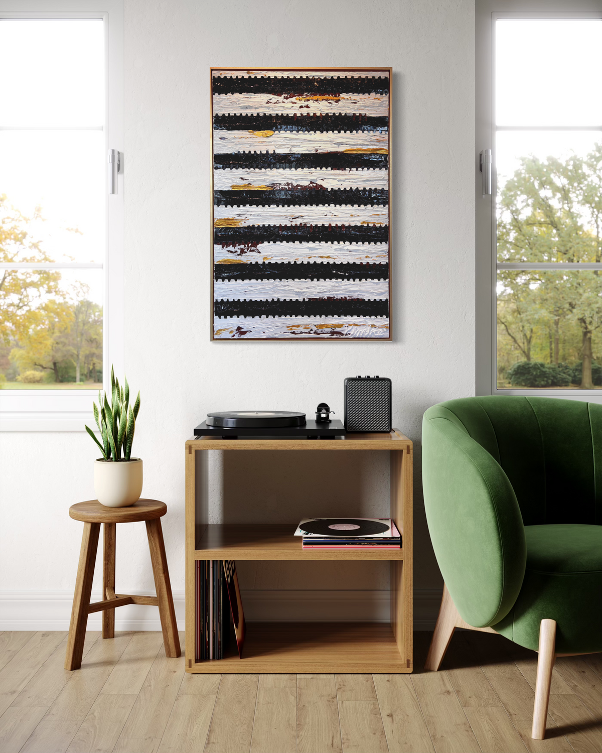 "LEATHER AND LACE I" - 36" x 24"