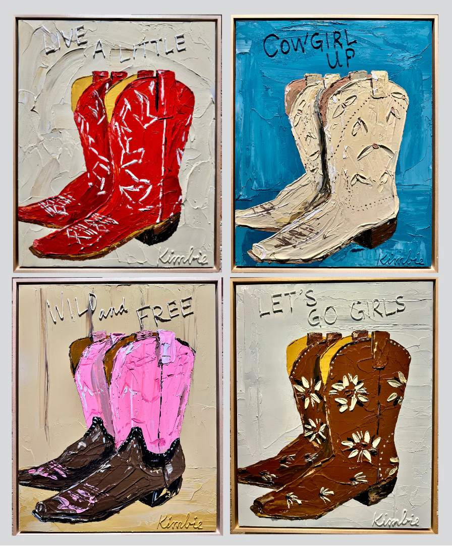 "COWGIRL BOOTS: COWGIRL UP" - 20" x 16"
