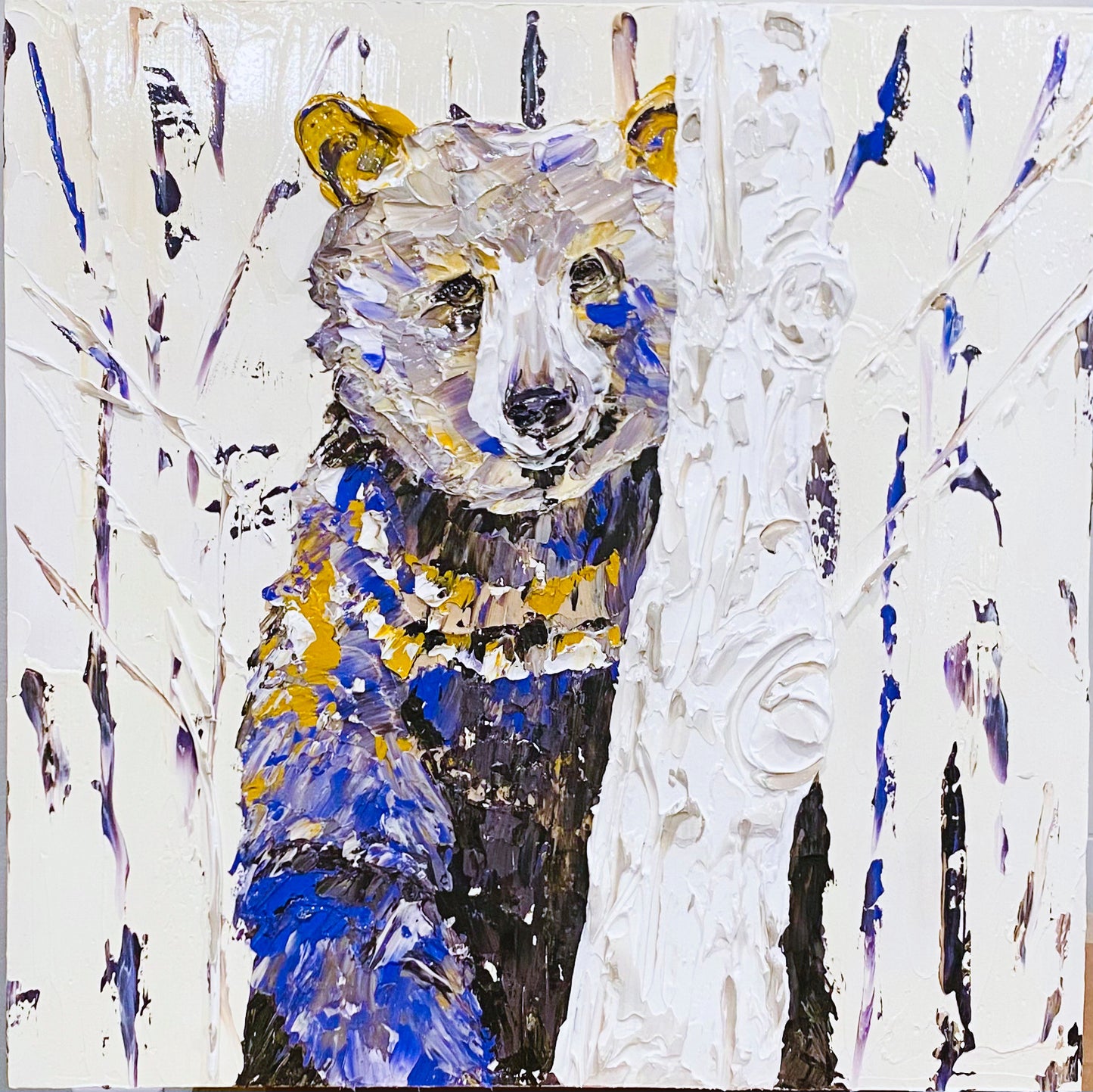 "SHY BEAR" - 18"x24"