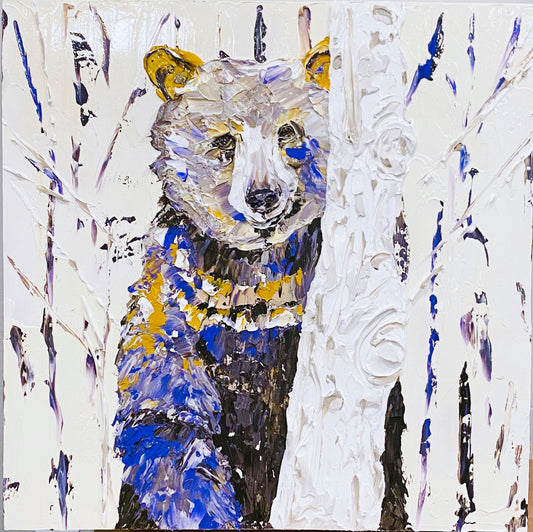 "SHY BEAR" - 18"x24"